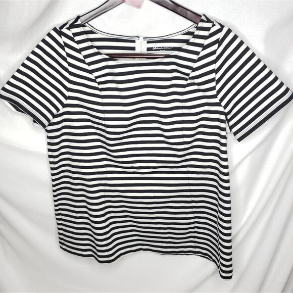 Lane Bryant Black and White Stripe Top Plus 14 16 - Picture 1 of 8